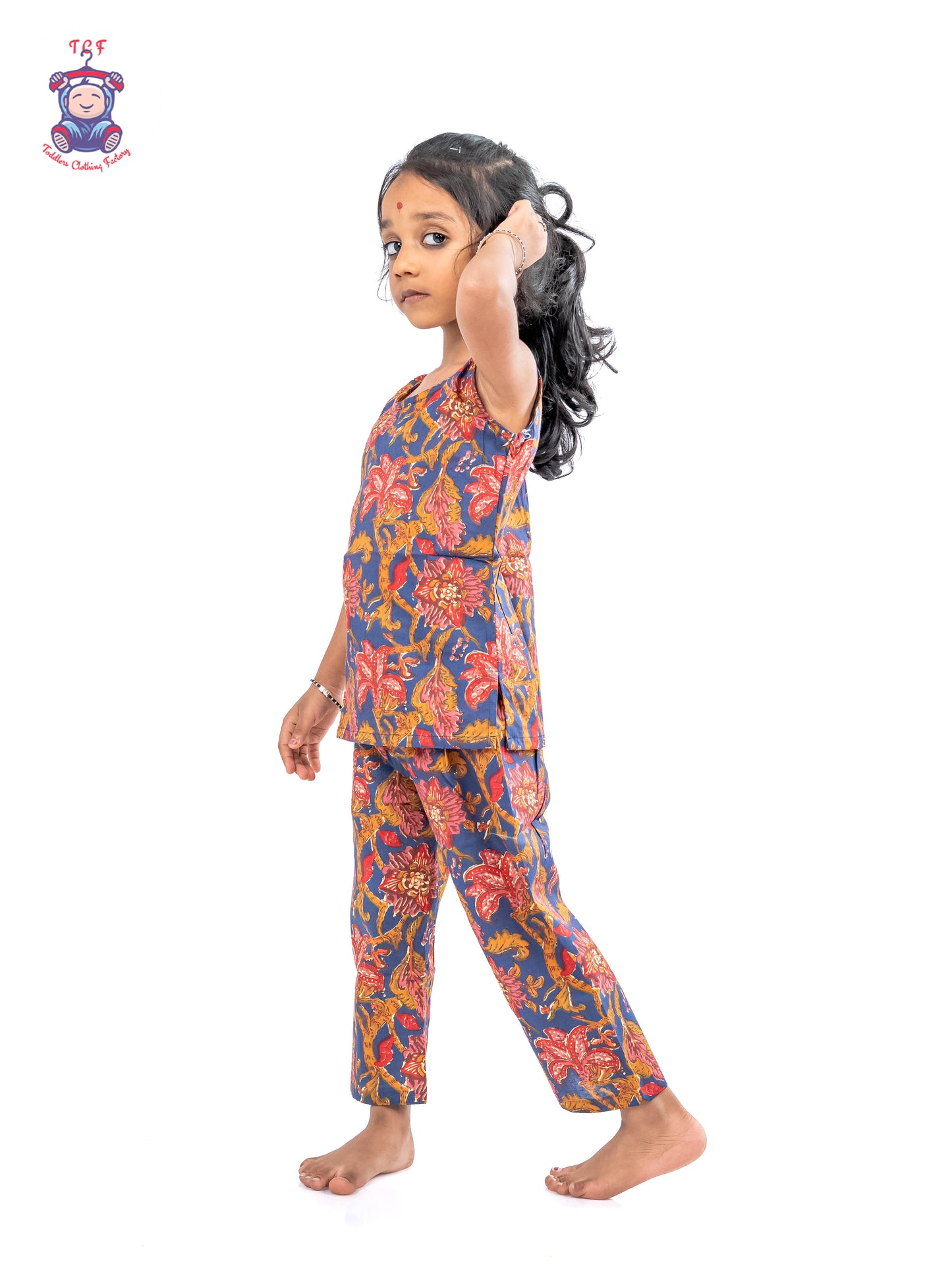 Blue - Girls Readymade Jaipur Cotton Salwar