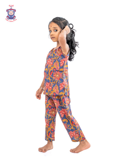 Blue - Girls Readymade Jaipur Cotton Salwar