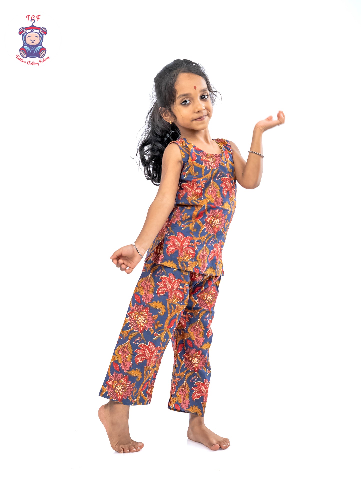 Blue - Girls Readymade Jaipur Cotton Salwar