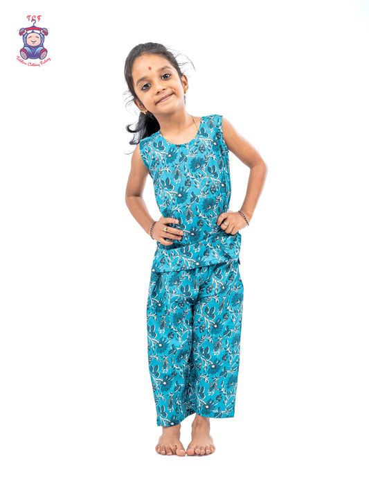 Ice Blue - Girls Readymade Jaipur Cotton Salwar