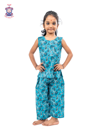 Ice Blue - Girls Readymade Jaipur Cotton Salwar