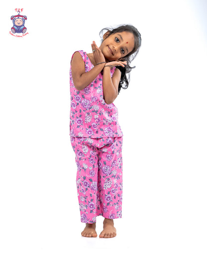 Pink - Girls Readymade Jaipur Cotton Salwar