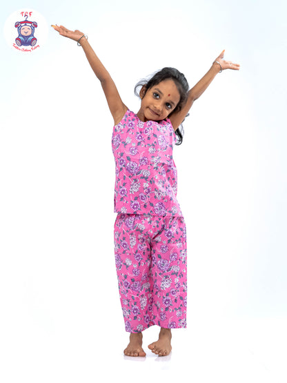 Pink - Girls Readymade Jaipur Cotton Salwar