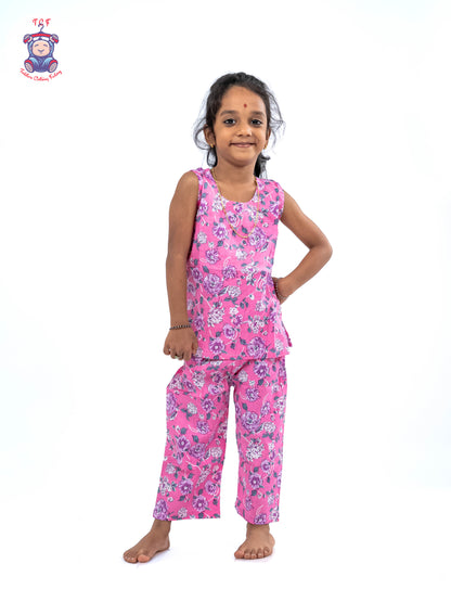 Pink - Girls Readymade Jaipur Cotton Salwar