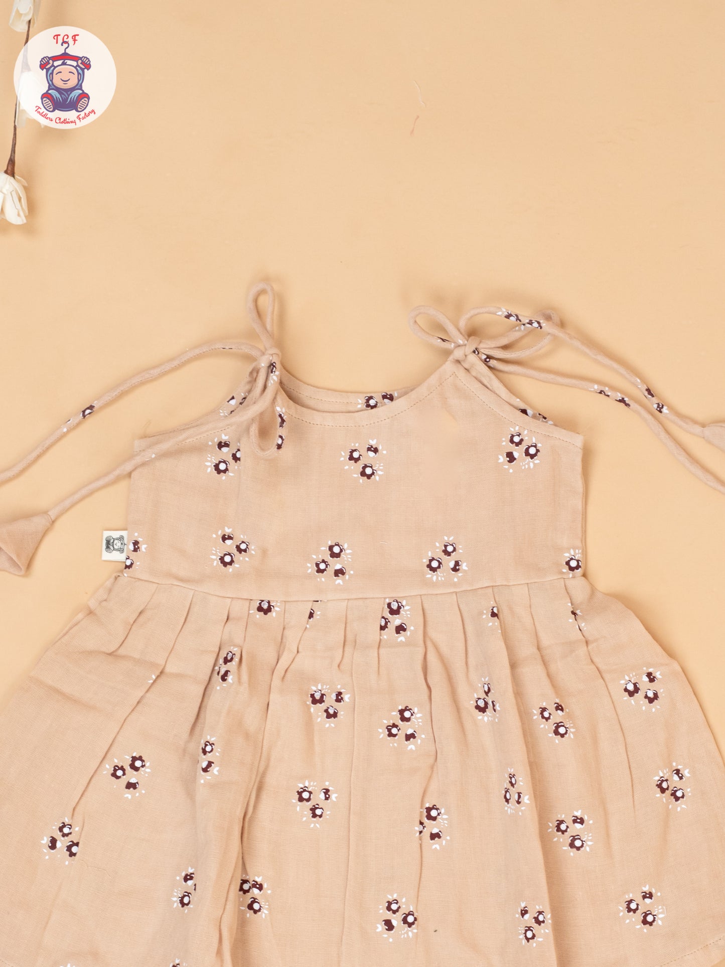 Peach - Girls Muslin Frocks