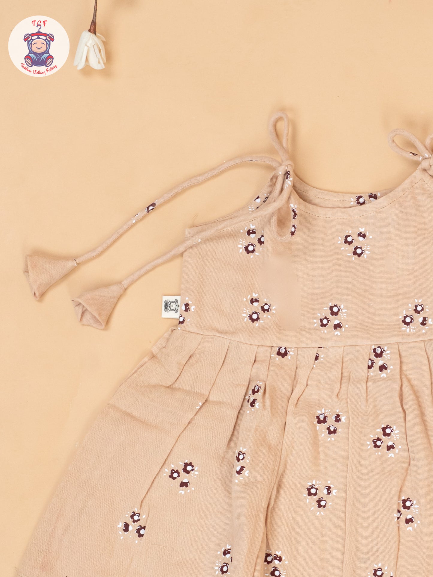 Peach - Girls Muslin Frocks
