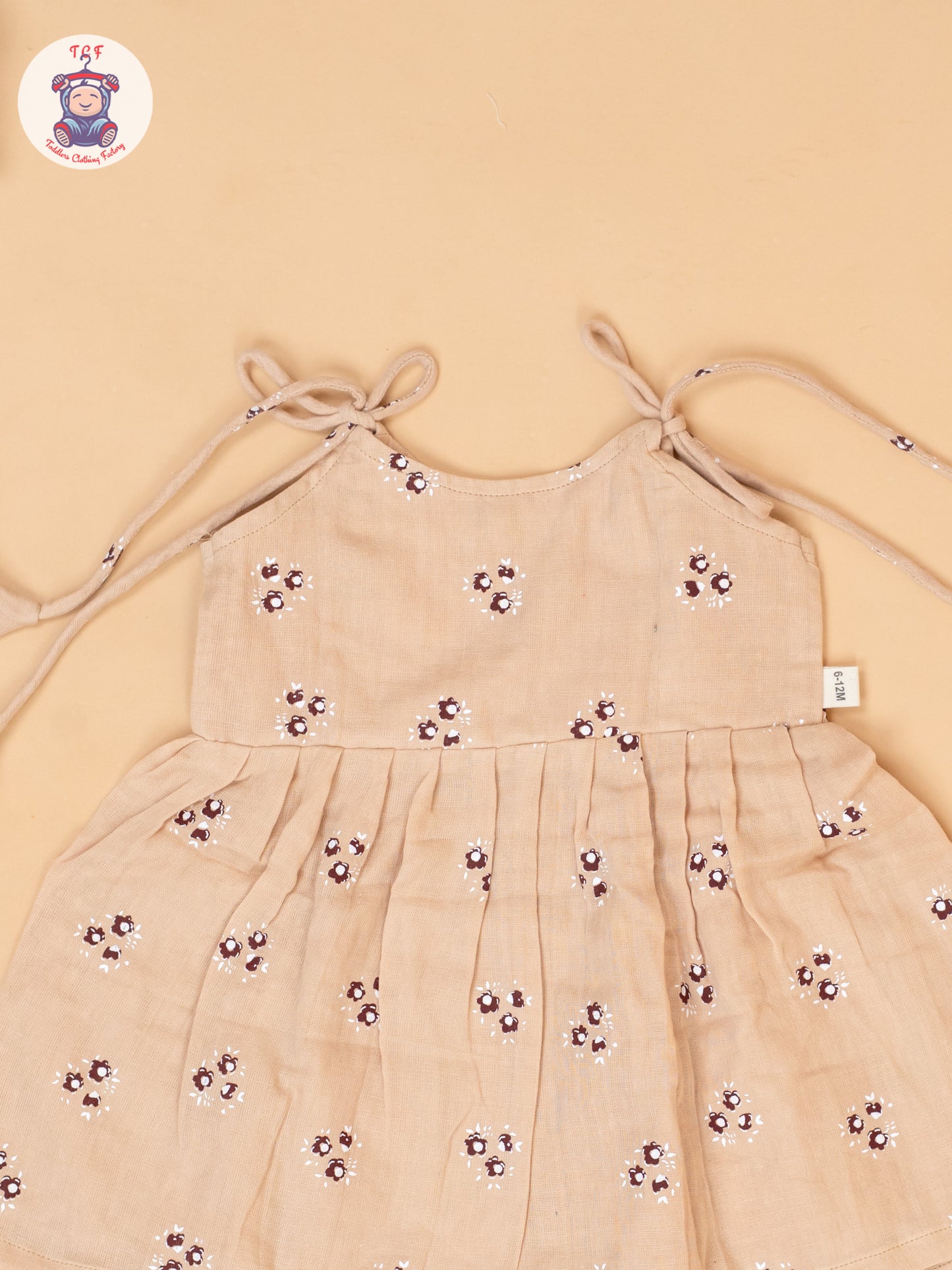 Peach - Girls Muslin Frocks