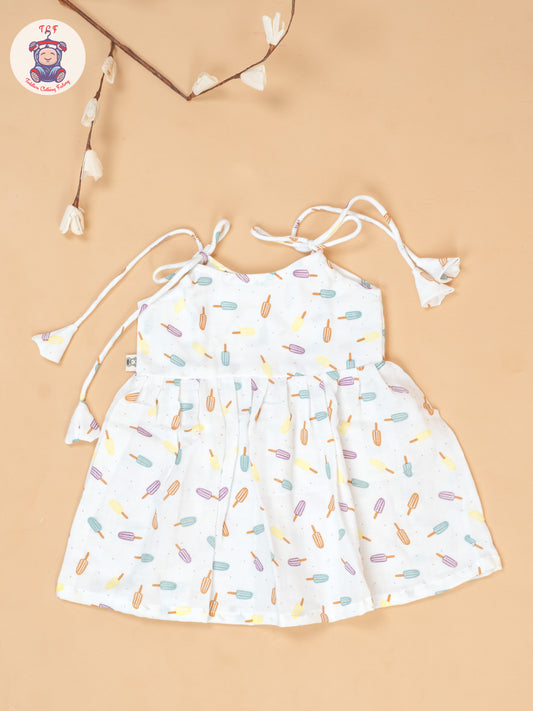 White - Girls Muslin Frocks