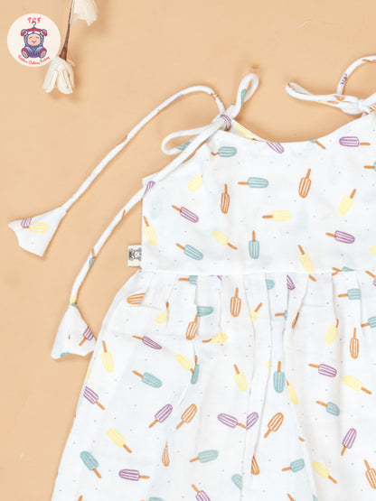 White - Girls Muslin Frocks