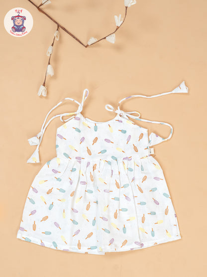 White - Girls Muslin Frocks