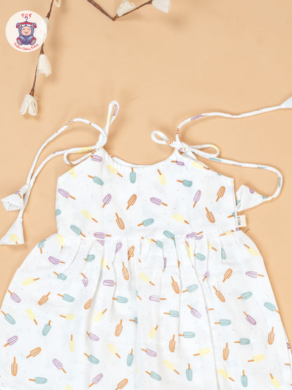 White - Girls Muslin Frocks