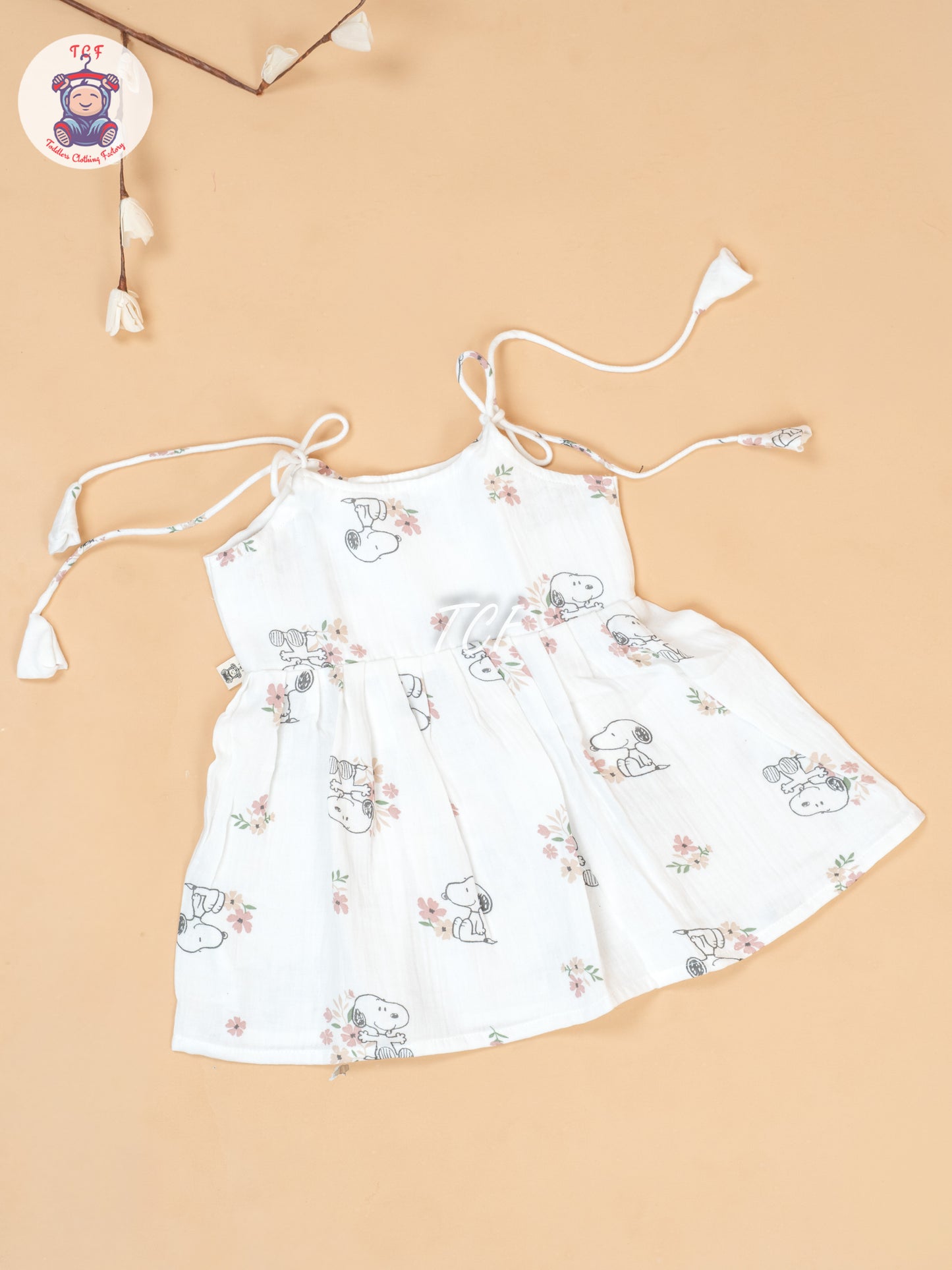 Off White - Girls Muslin Frocks