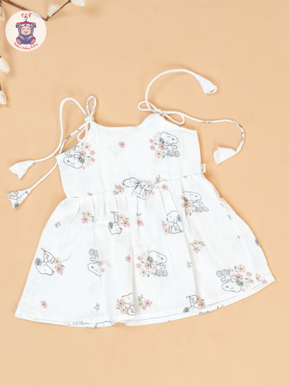 Off White - Girls Muslin Frocks