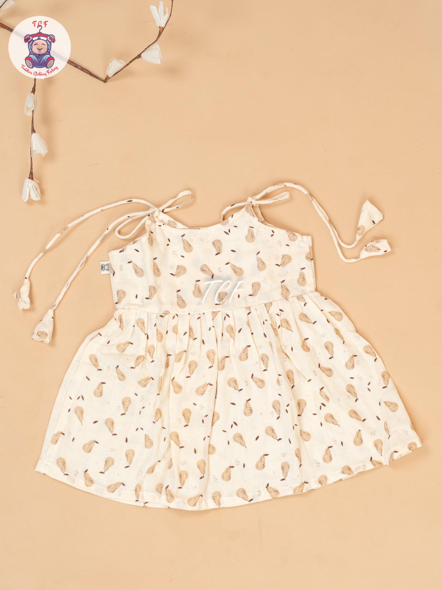 Cream - Girls Muslin Frocks