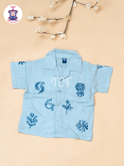 Pista Green - Boys Readymade Spread Collor Shirts & Shorts