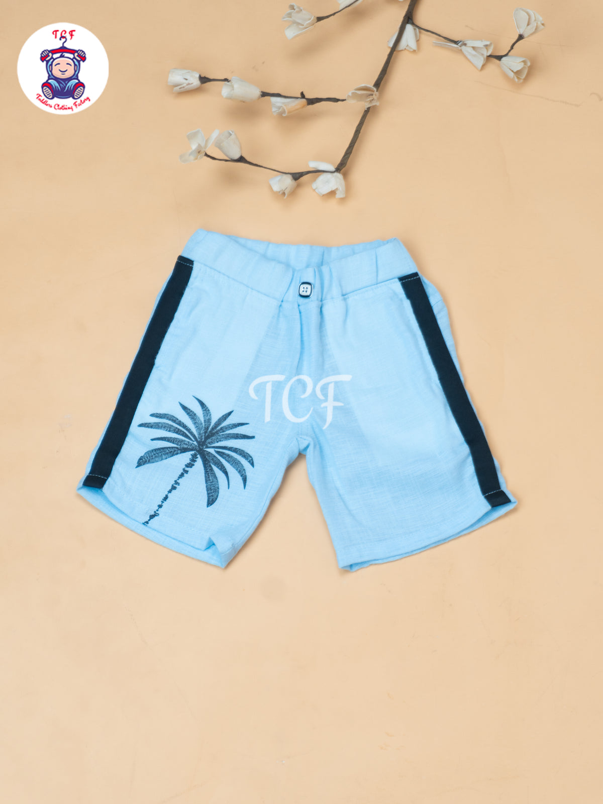 Sky Blue - Boys Readymade Spread Collor Shirts & Shorts