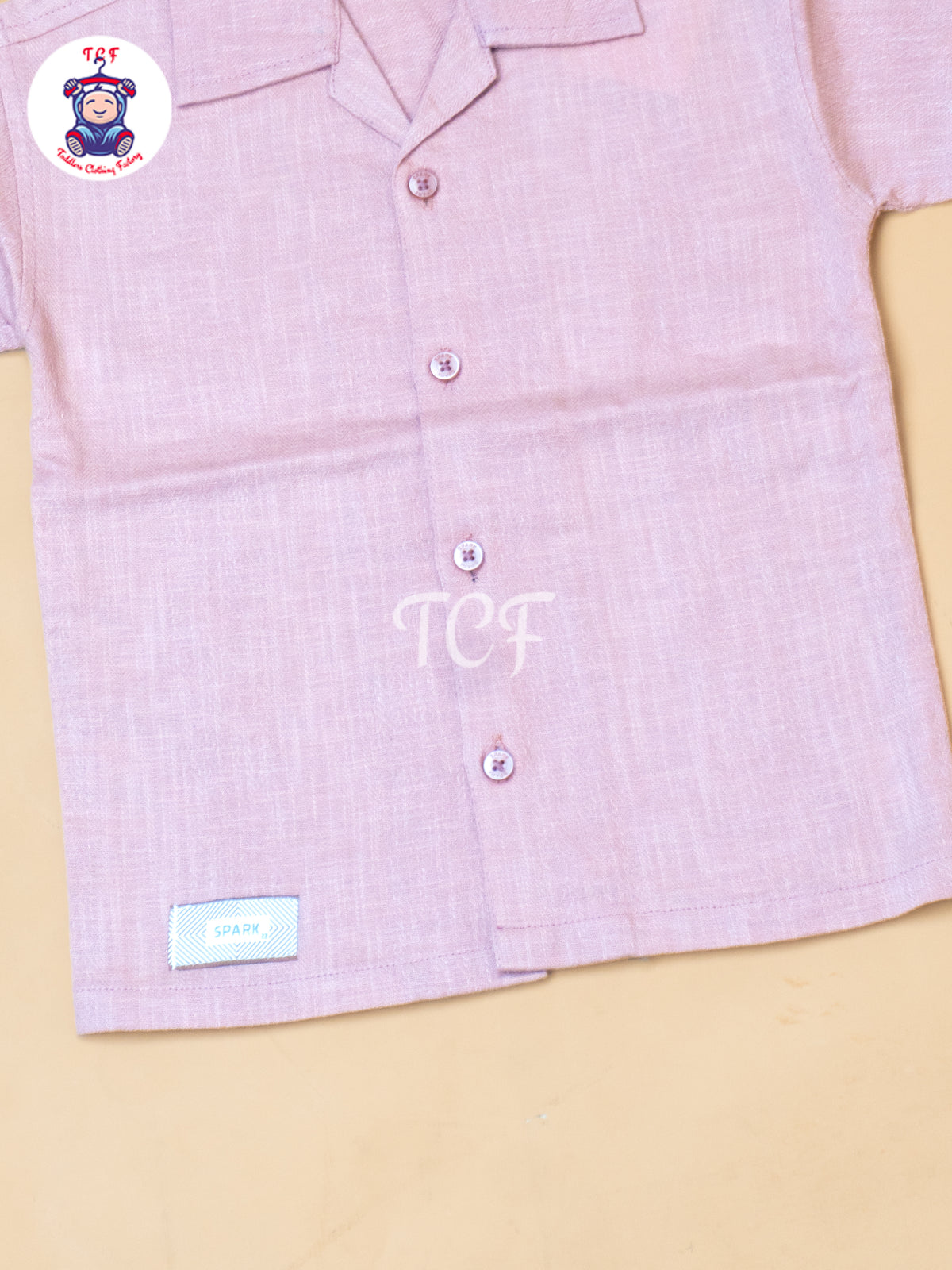 Peach - Boys Readymade Spread Collor Shirts & Shorts