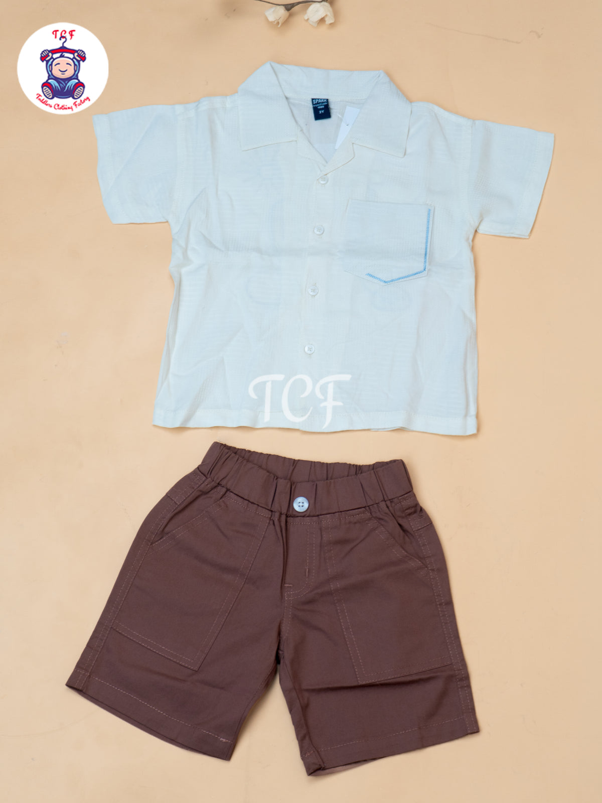 Half White - Boys Readymade Spread Collor Shirts & Shorts
