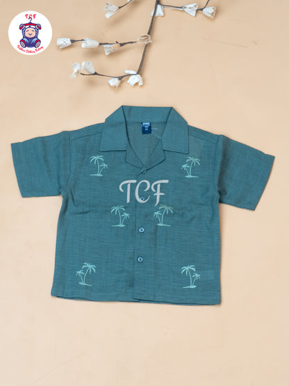 Olive - Boys Readymade Spread Collor Shirts & Shorts
