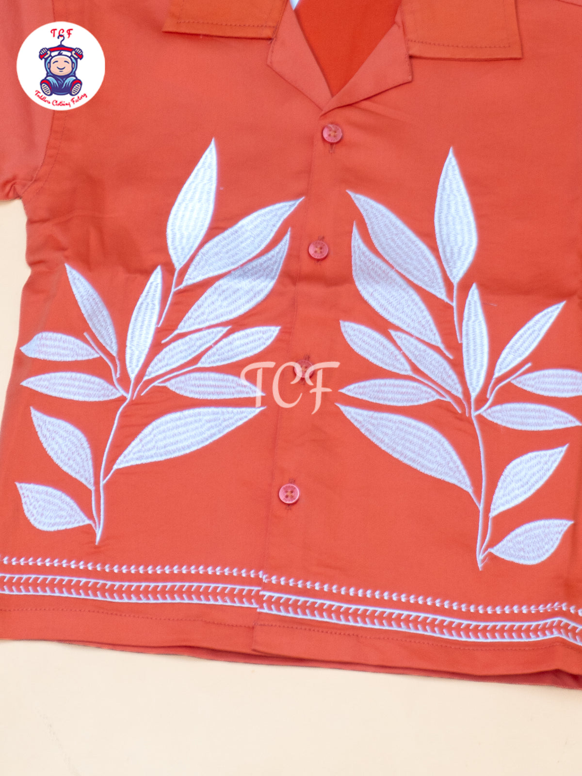 Rust - Boys Readymade Spread Collor Shirts & Shorts