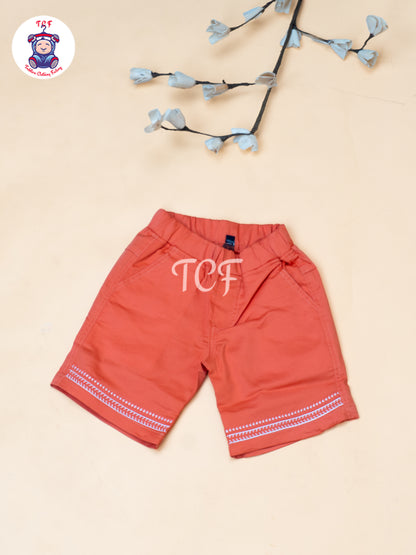 Rust - Boys Readymade Spread Collor Shirts & Shorts
