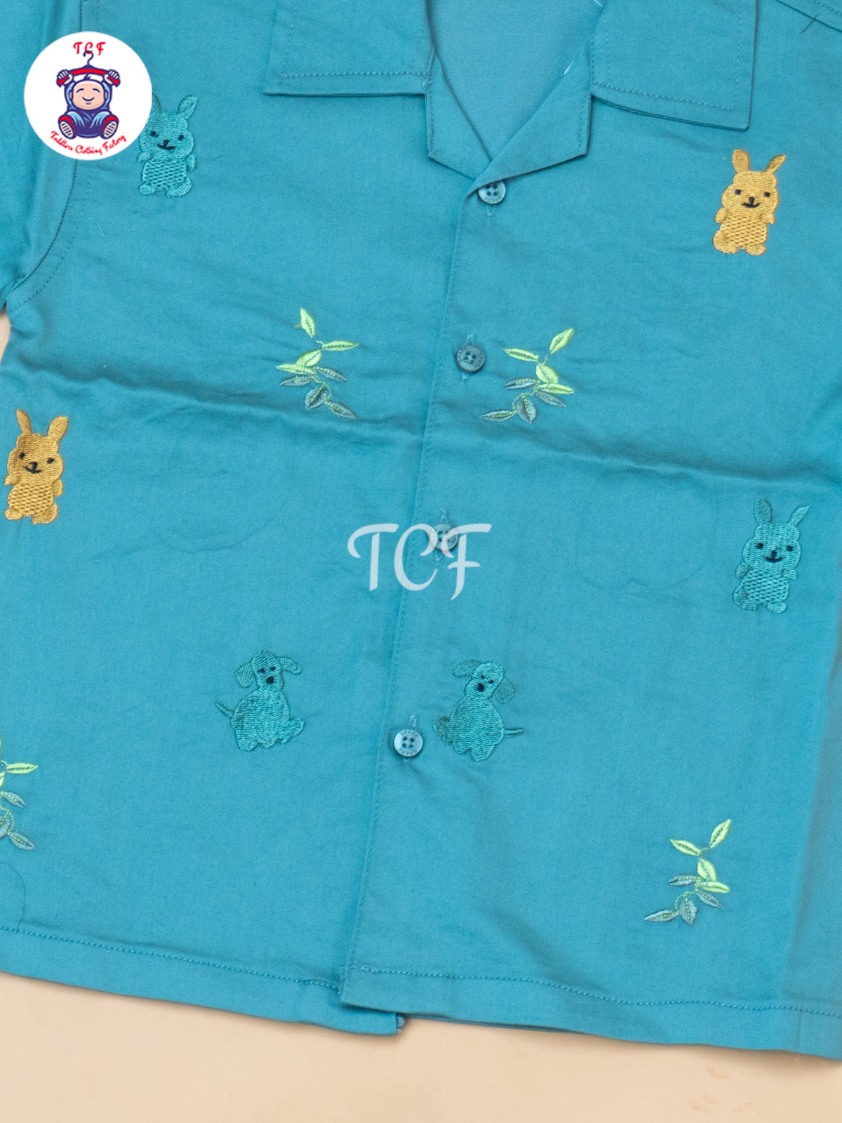 Sage Green - Boys Readymade Spread Collor Shirts & Shorts