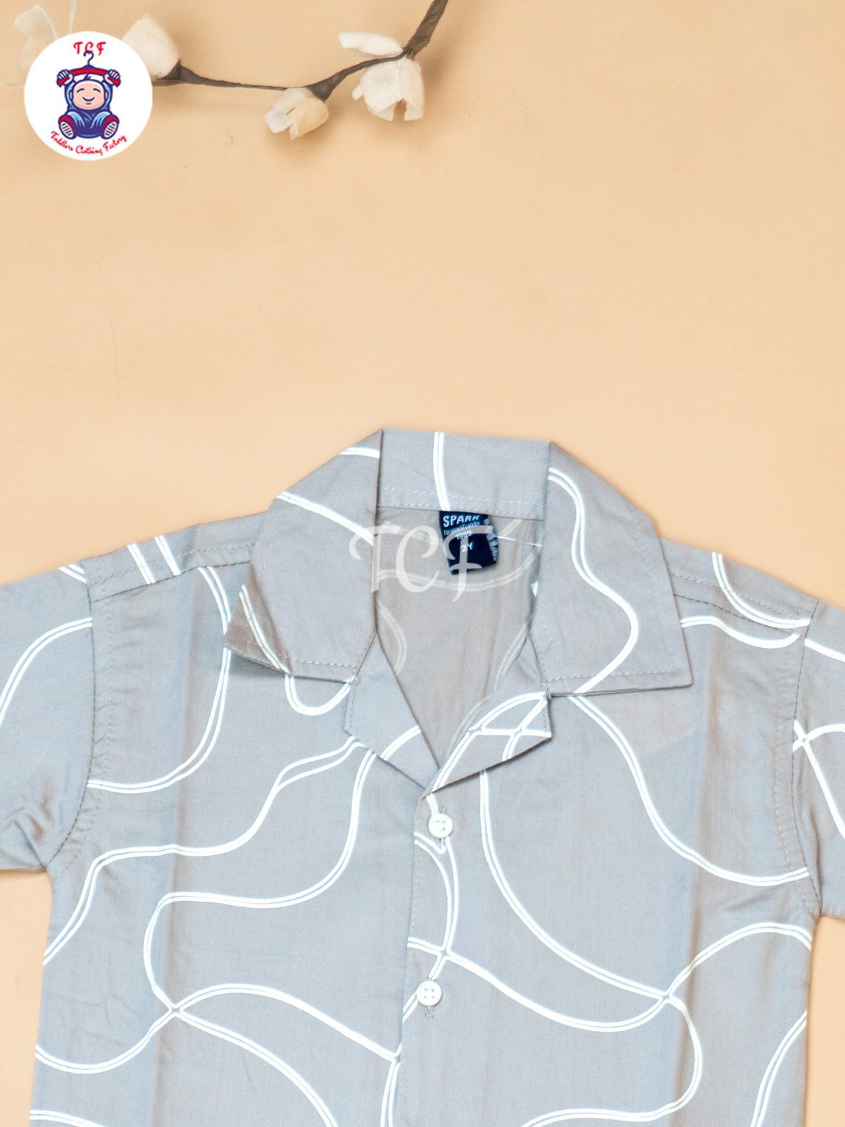 Beige - Boys Readymade Spread Collor Shirts