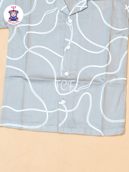 Beige - Boys Readymade Spread Collor Shirts