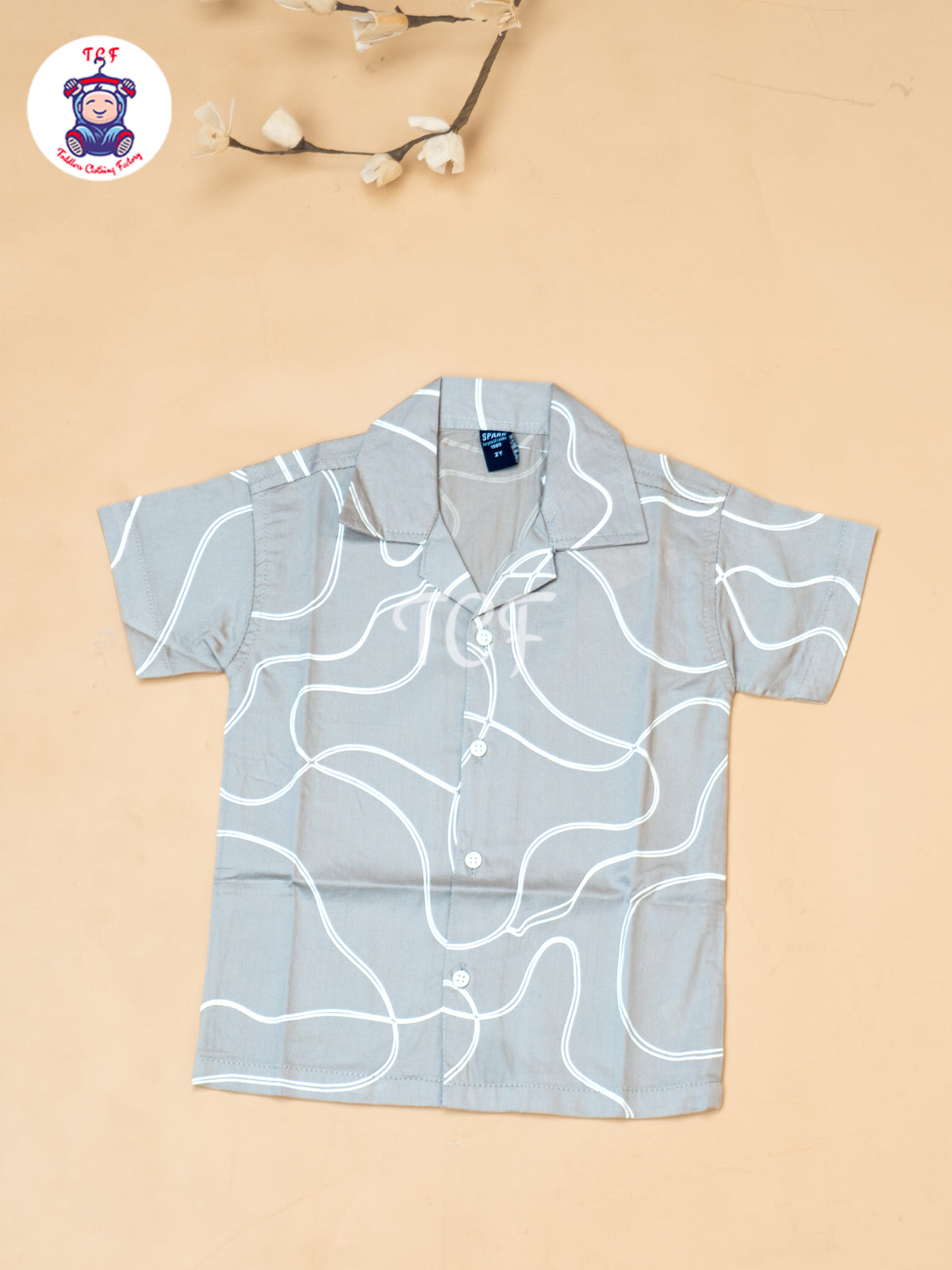 Beige - Boys Readymade Spread Collor Shirts