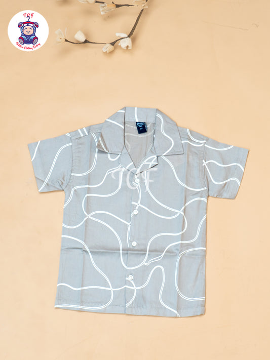 Beige - Boys Readymade Spread Collor Shirts