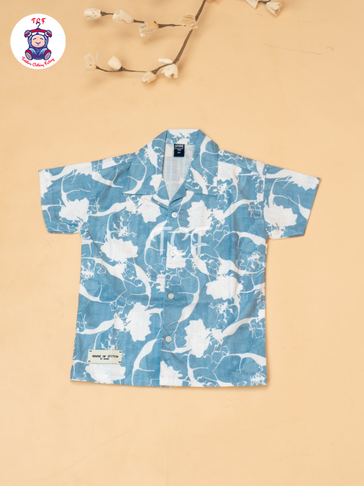 Blue - Boys Readymade Spread Collor Shirts