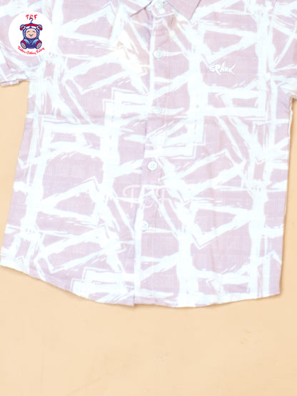 Lilac - Boys Readymade Spread Collor Shirts & Shorts