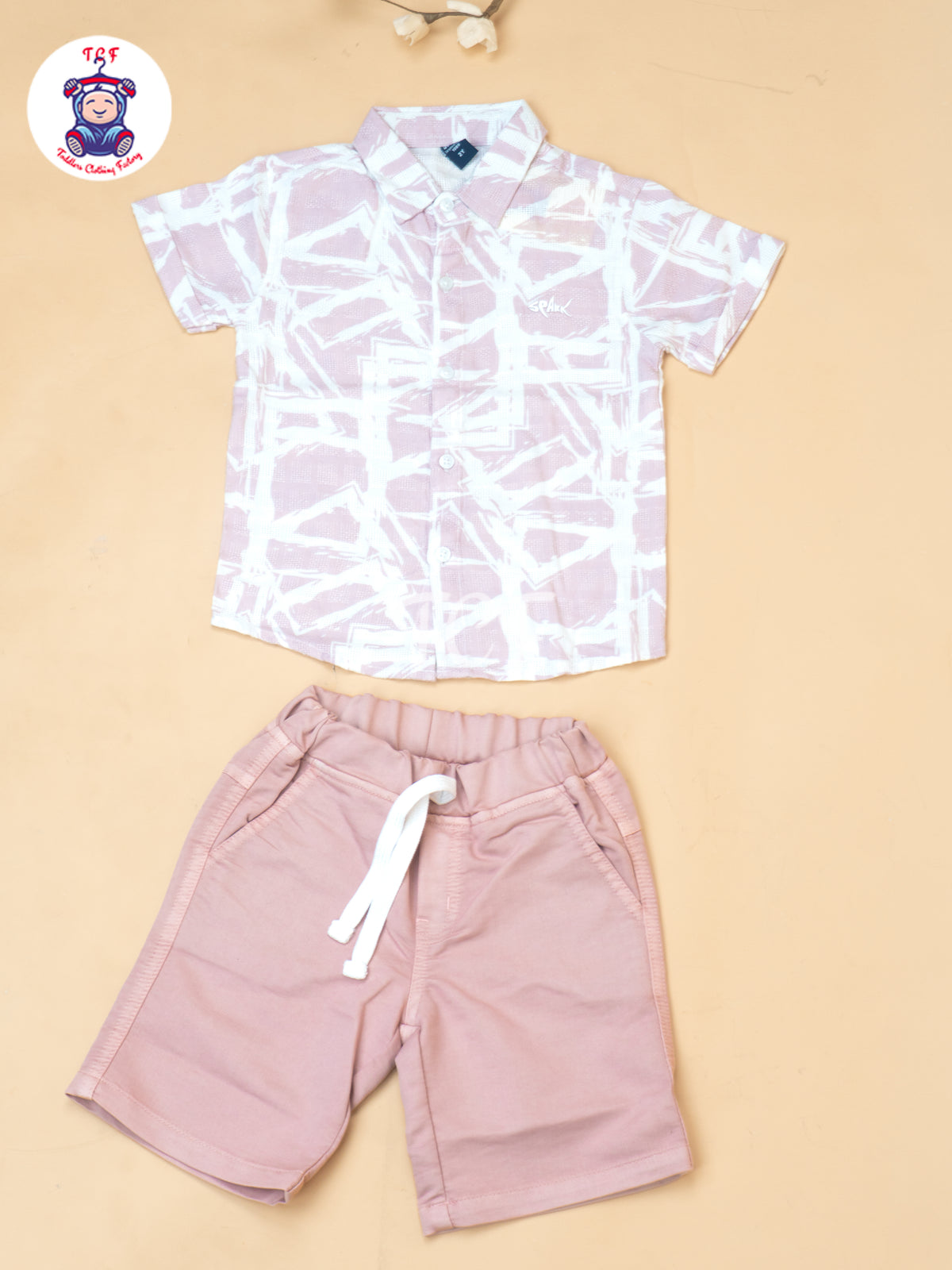 Lilac - Boys Readymade Spread Collor Shirts & Shorts