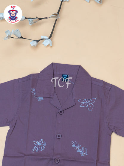 Rust - Boys Readymade Spread Collor Shirts