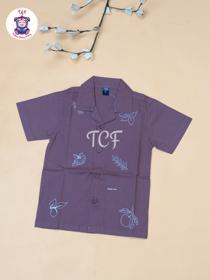 Rust - Boys Readymade Spread Collor Shirts