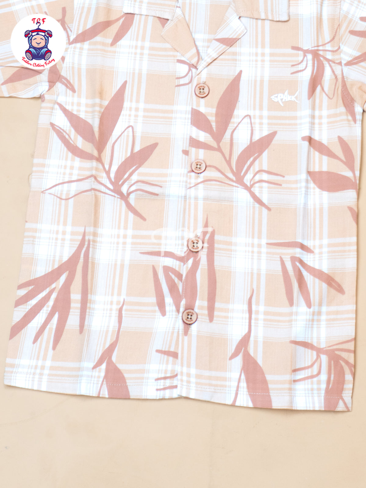 Orange  - Boys Readymade Spread Collor Shirts