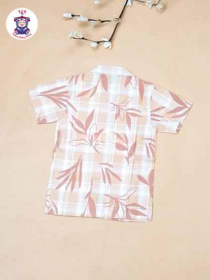 Orange  - Boys Readymade Spread Collor Shirts