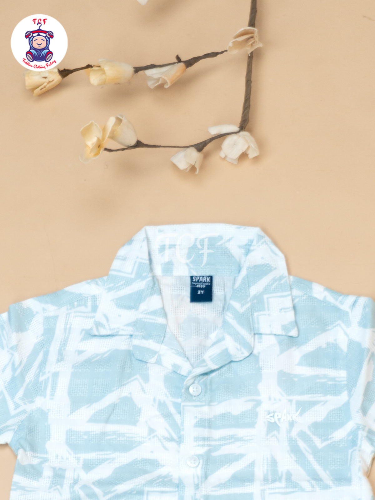 Mint Green - Boys Readymade Spread Collor Shirts & Shorts