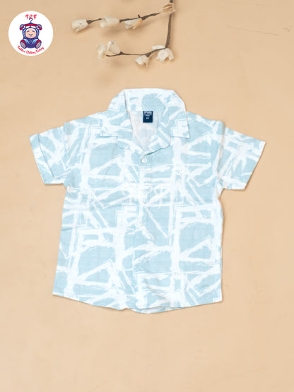 Mint Green - Boys Readymade Spread Collor Shirts & Shorts
