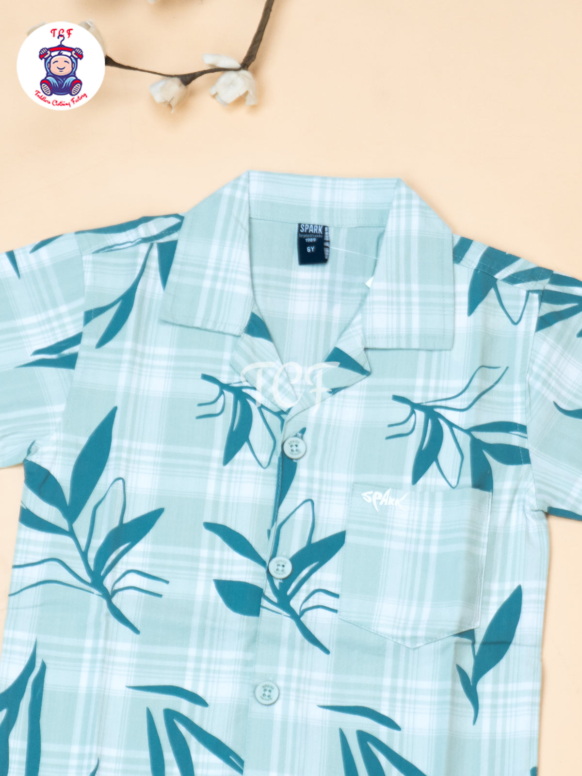 Pista Green  - Boys Readymade Spread Collor Shirts