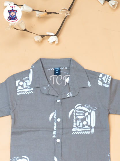 Half White - Boys Readymade Spread Collor Shirts & Shorts