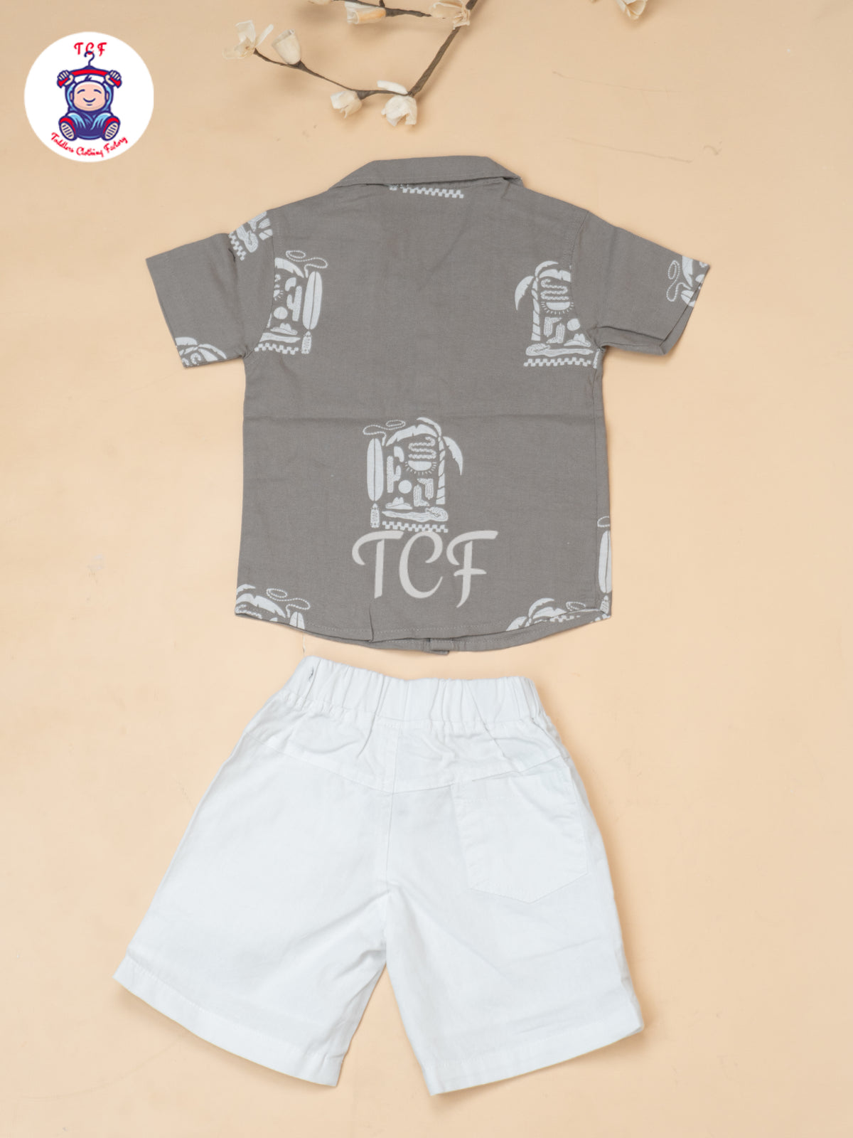 Half White - Boys Readymade Spread Collor Shirts & Shorts