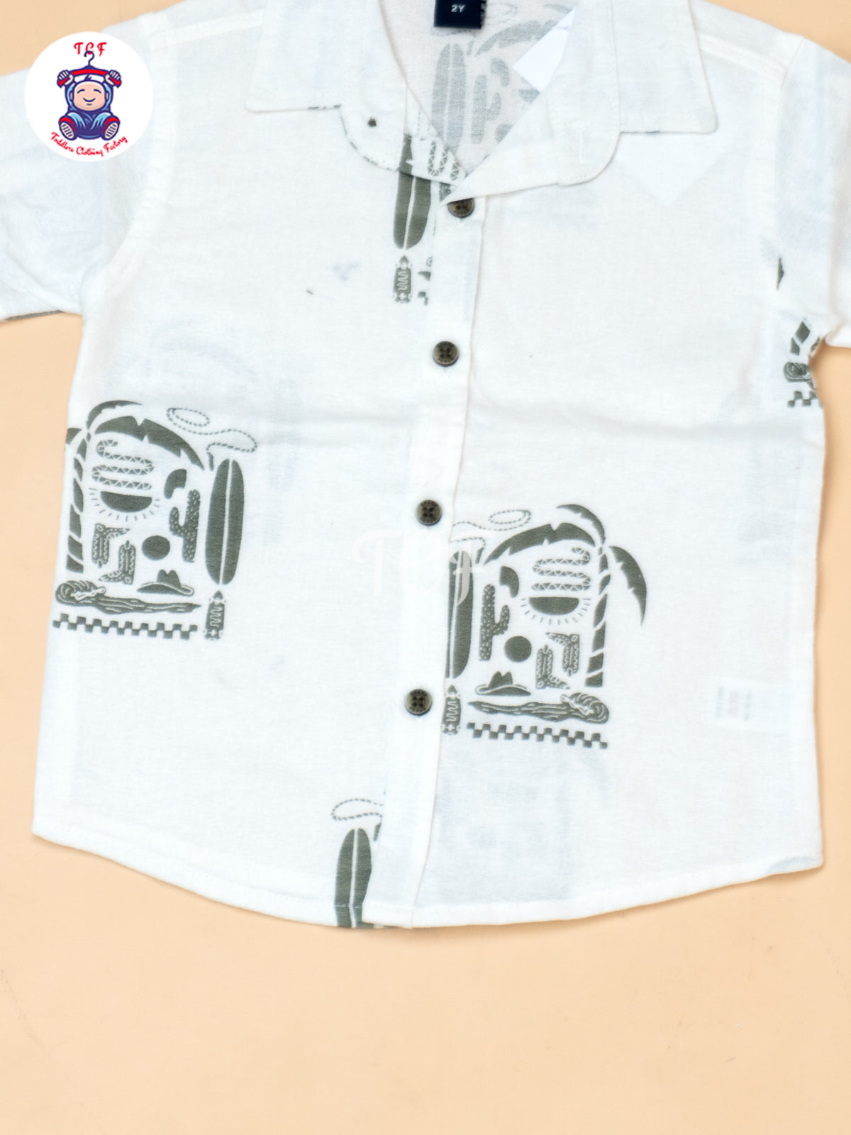 Olive - Boys Readymade Spread Collor Shirts & Shorts