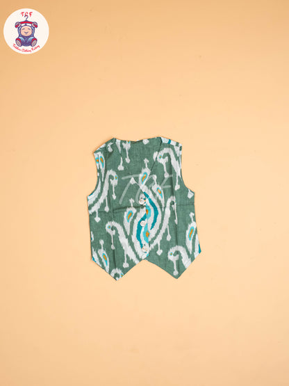 Green - Girls Ikat printed Co-ords Sets