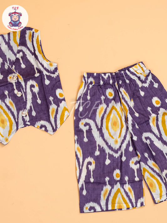 Violet - Girls Ikat printed Co-ords Sets