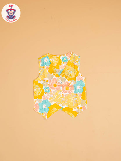 Mustard - Girls Ikat printed Co-ords Sets