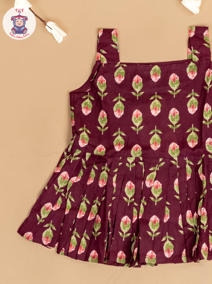 Purple - Girls Floral Printed Co-ords Sets