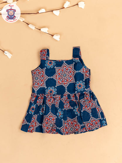 Light Blue - Girls Floral Printed Co-ords Sets