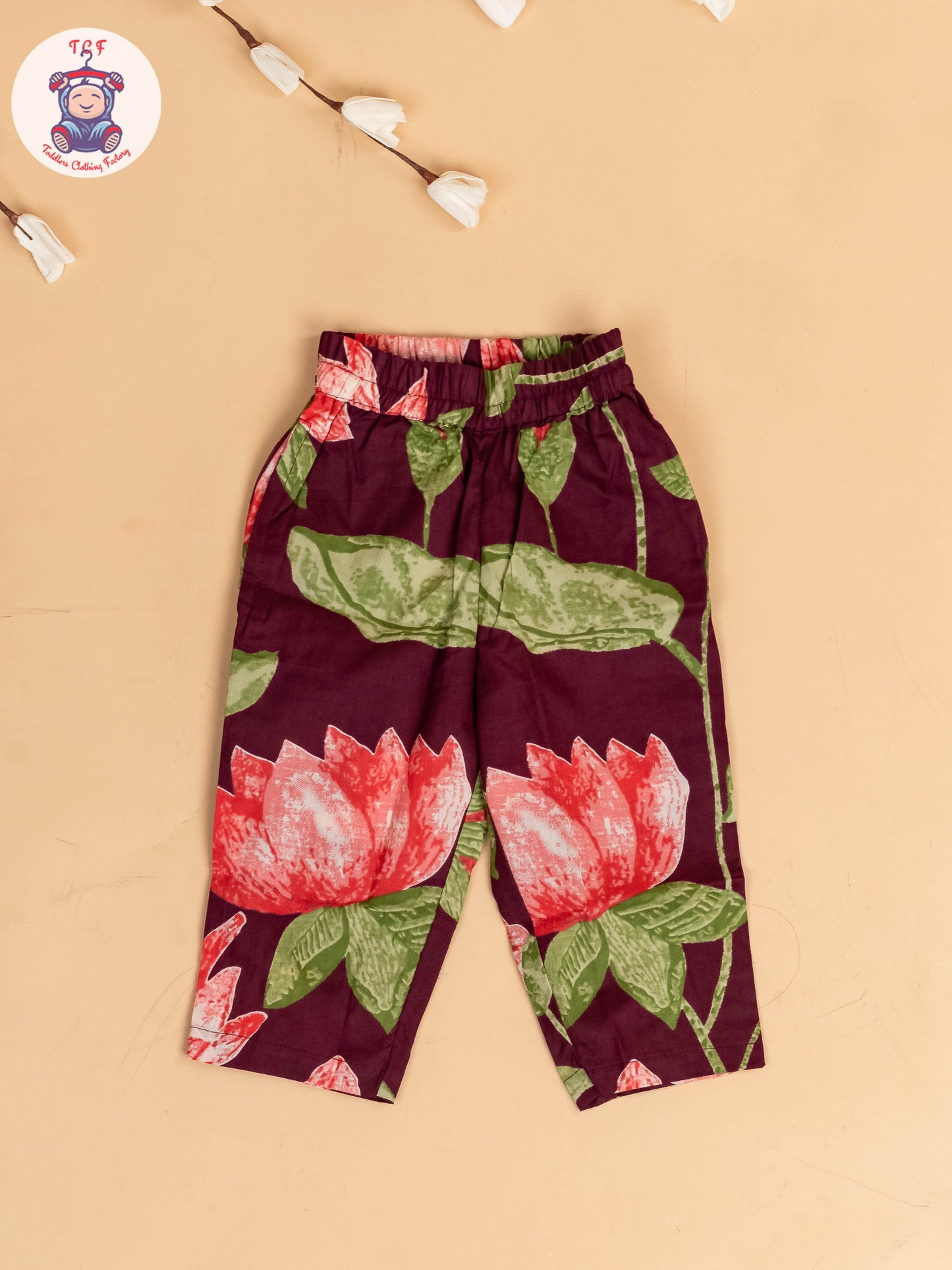 Purple - Girls Floral Printed Co-ords Sets