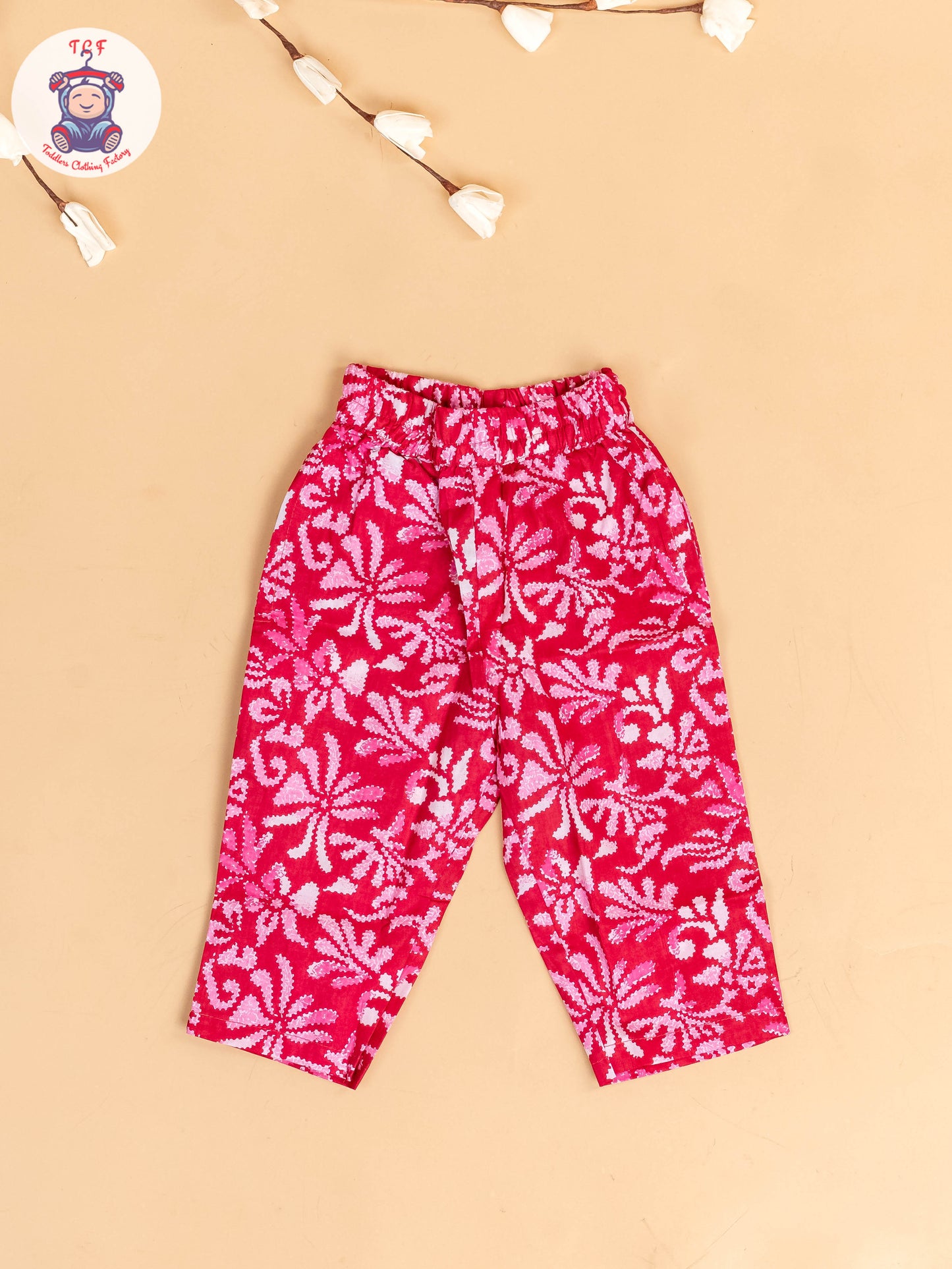 Pink - Girls Floral Printed Co-ords Sets